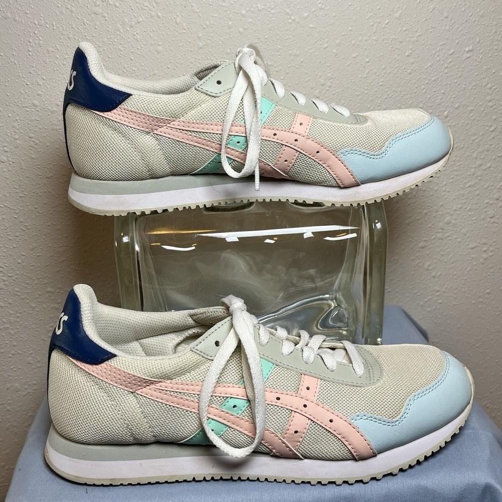 Asics Women's Tiger Runner Cream/Breeze Lace Up Running Size 9.5 US Sneakers